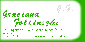 graciana foltinszki business card